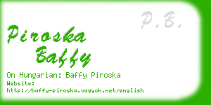 piroska baffy business card